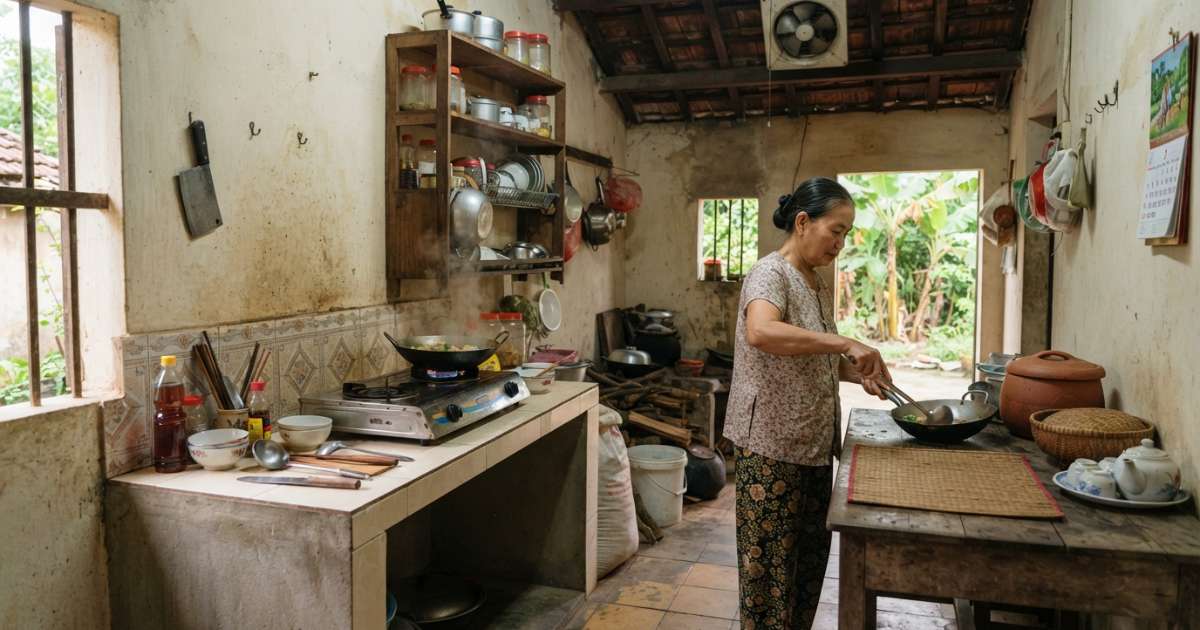 Gợi ý thiết kế bếp nhà cấp 4 đẹp, tiện dụng và tiết kiệm diện tích 2 bếp nhà cấp 4