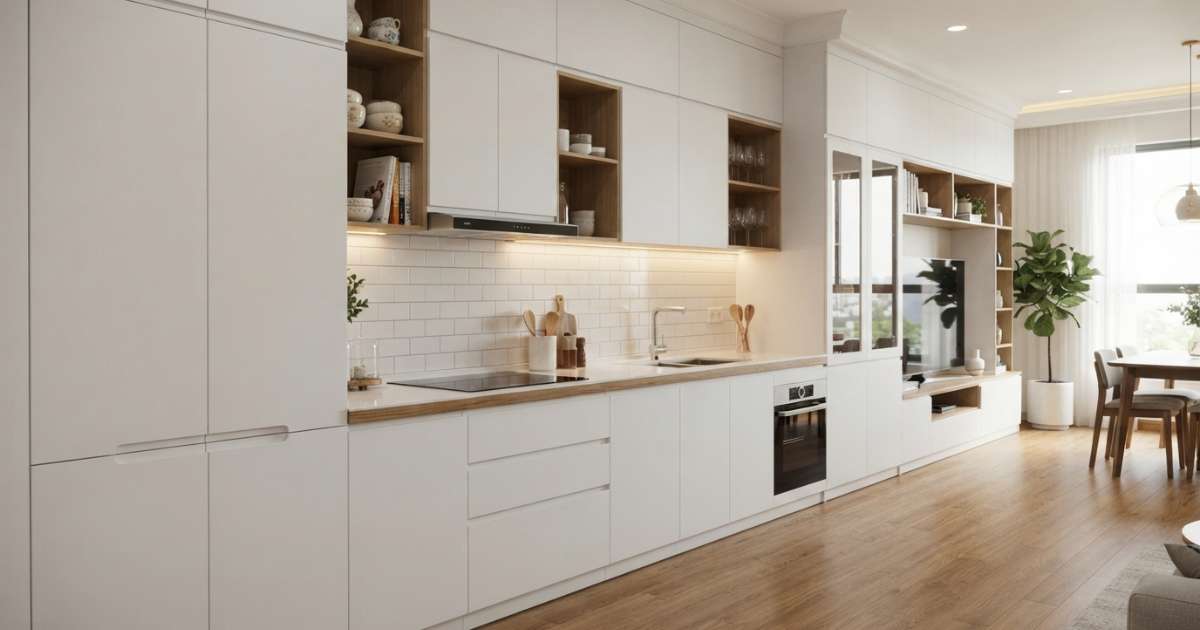 Tủ nhựa Picomat: Đặc điểm, ưu điểm và ứng dụng trong thiết kế bếp 5 Các bề mặt phủ phổ biến trên tủ bếp nhựa Picomat