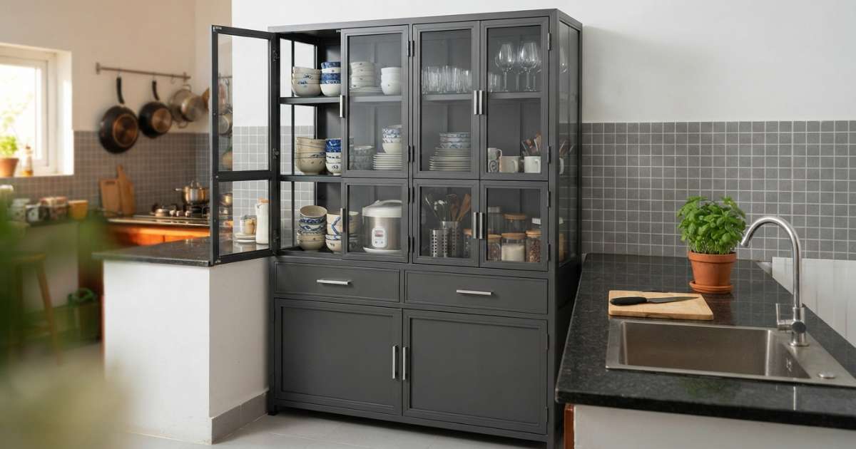 Các mẫu tủ chén nhôm xingfa phổ biến được ưa chuộng hiện nay