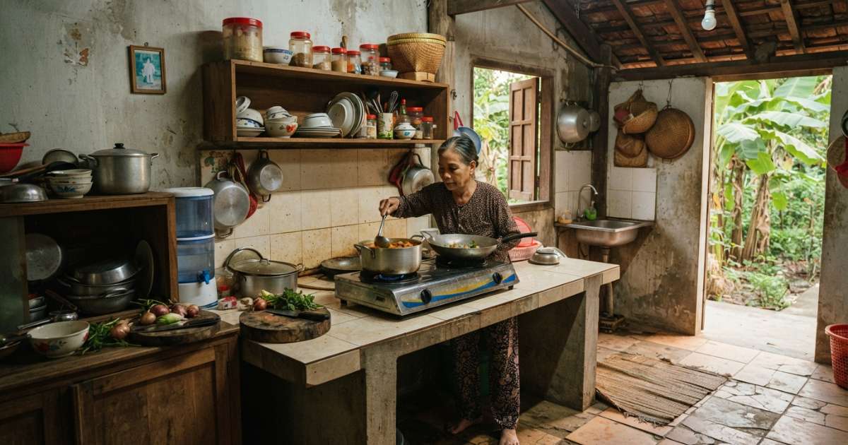 Gợi ý thiết kế bếp nhà cấp 4 đẹp, tiện dụng và tiết kiệm diện tích 4 Cách bố trí nội thất khoa học cho căn bếp nhà cấp 4