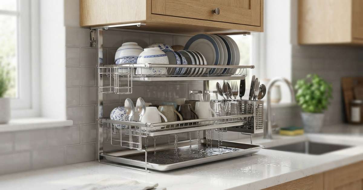 Kệ chén inox 2 tầng treo tủ bếp: Ưu điểm và cách lựa chọn 5 Cách lựa chọn kệ chén inox 2 tầng treo tủ bếp phù hợp nhu cầu