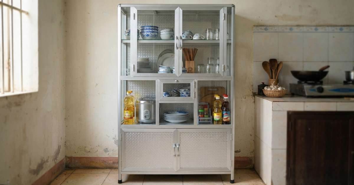 Cách lựa chọn tủ chén nhôm 1m2 chất lượng và bền đẹp