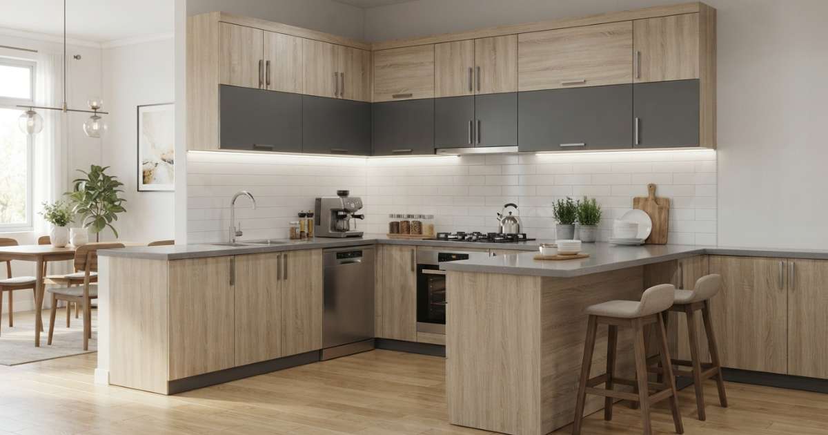 Giá tủ bếp gỗ công nghiệp: Những yếu tố ảnh hưởng đến chi phí 4 Chất liệu bề mặt phủ ảnh hưởng trực tiếp đến chi phí