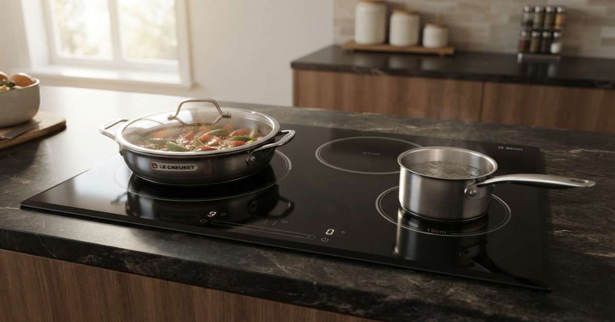 Bếp từ Bosch 3 vùng nấu Serie 8: Đẳng cấp nhà bếp năm 2025 3 Công nghệ đột phá trên bếp từ bosch 3 vùng nấu serie 8