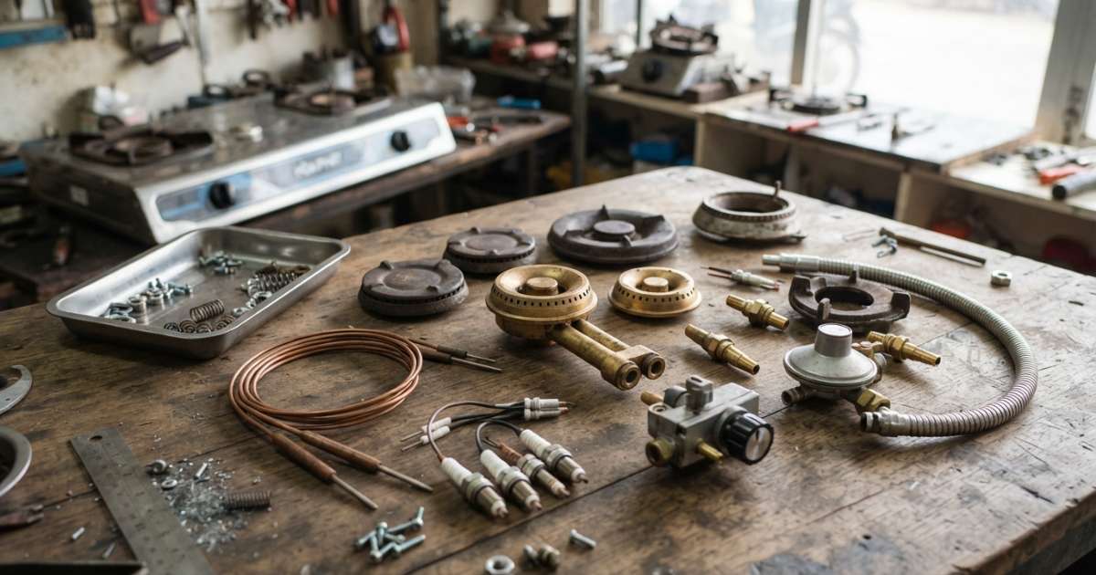 Phụ tùng bếp gas: Các loại phổ biến và lưu ý khi thay thế 4 Dấu hiệu nhận biết cần thay thế phụ tùng bếp gas kịp thời