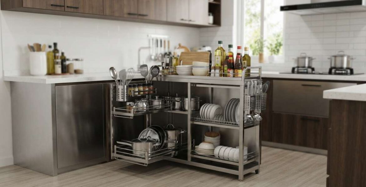 giá tủ bếp inox