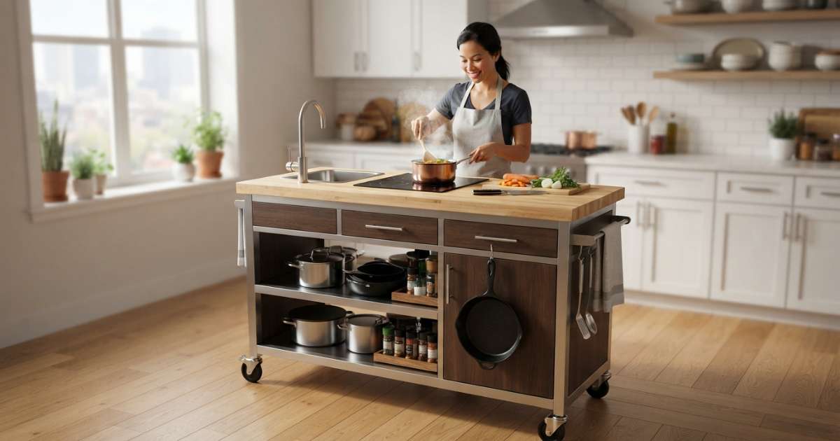 Tủ bếp di động: Giải pháp tiện lợi cho không gian bếp nhỏ 3 Lợi ích vượt trội khi sử dụng tủ bếp di động cho nhà hẹp