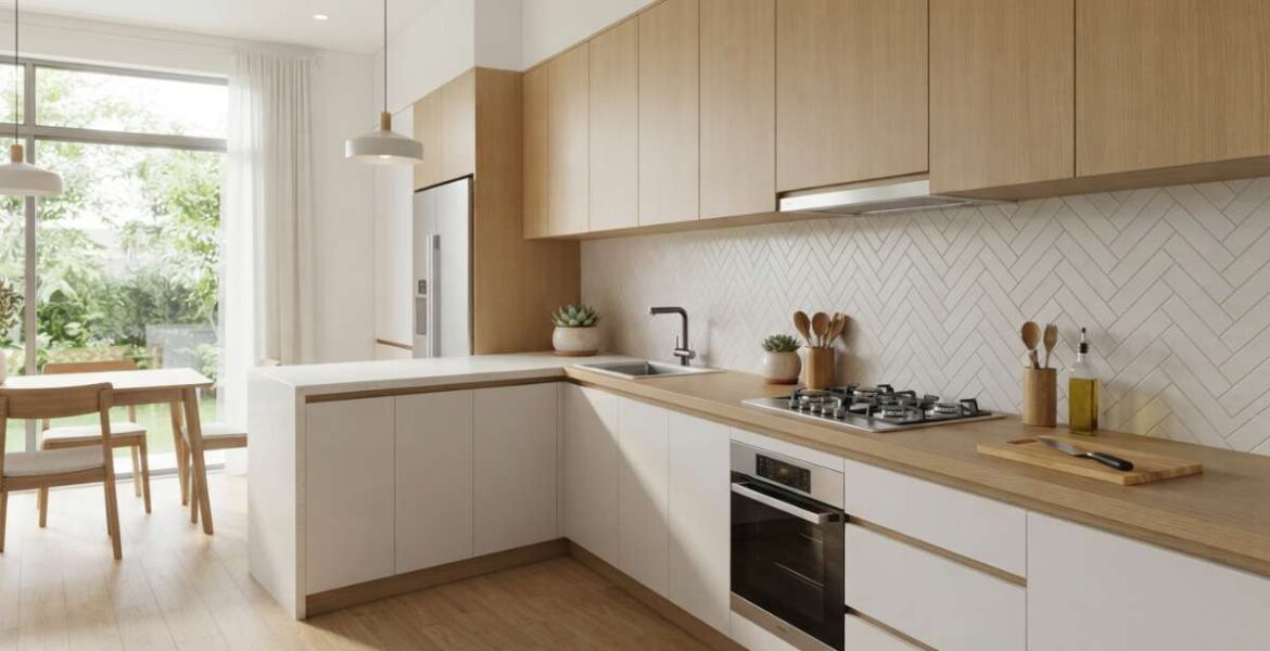 mẫu tủ bếp đẹp đơn giản
