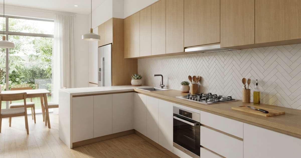 mẫu tủ bếp đẹp đơn giản