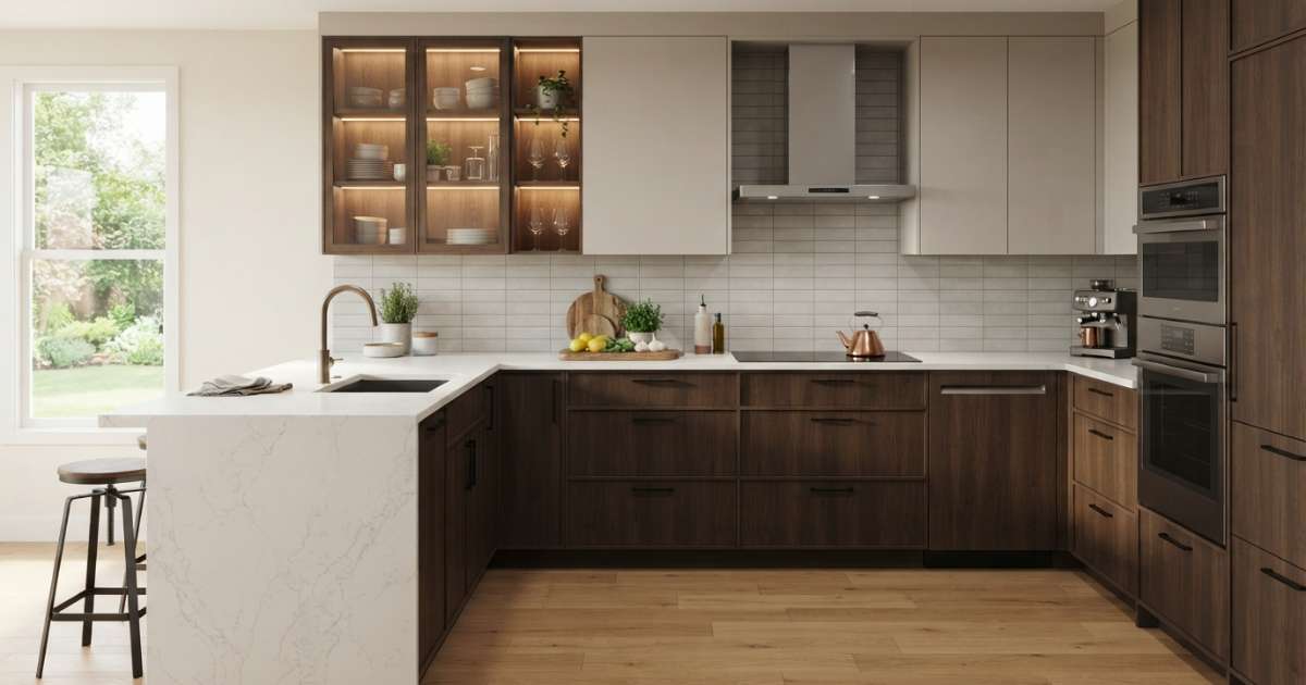 Mẫu tủ bếp đẹp, hiện đại phù hợp với nhiều không gian 2 mẫu tủ bếp