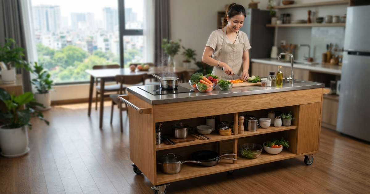 Kinh Nghiệm Chọn Tủ Bếp Di Động Bền Đẹp, Giá Rẻ Năm 2025 4 Tiêu chí đánh giá một chiếc tu bep di dong chất lượng