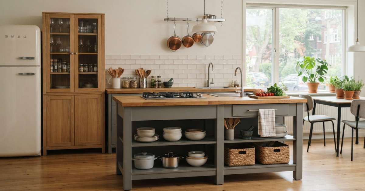 Tổng Hợp Các Mẫu Tủ Bếp Rời Đẹp Và Tiện Nghi Nhất Năm 2026 2 tủ bếp rời