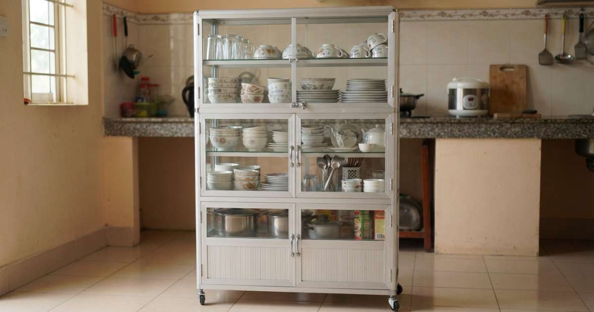 tủ chén nhôm 1m2