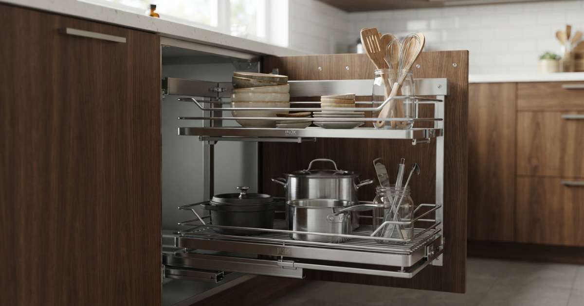 Ưu điểm vượt trội của phụ kiện tủ bếp inox 304