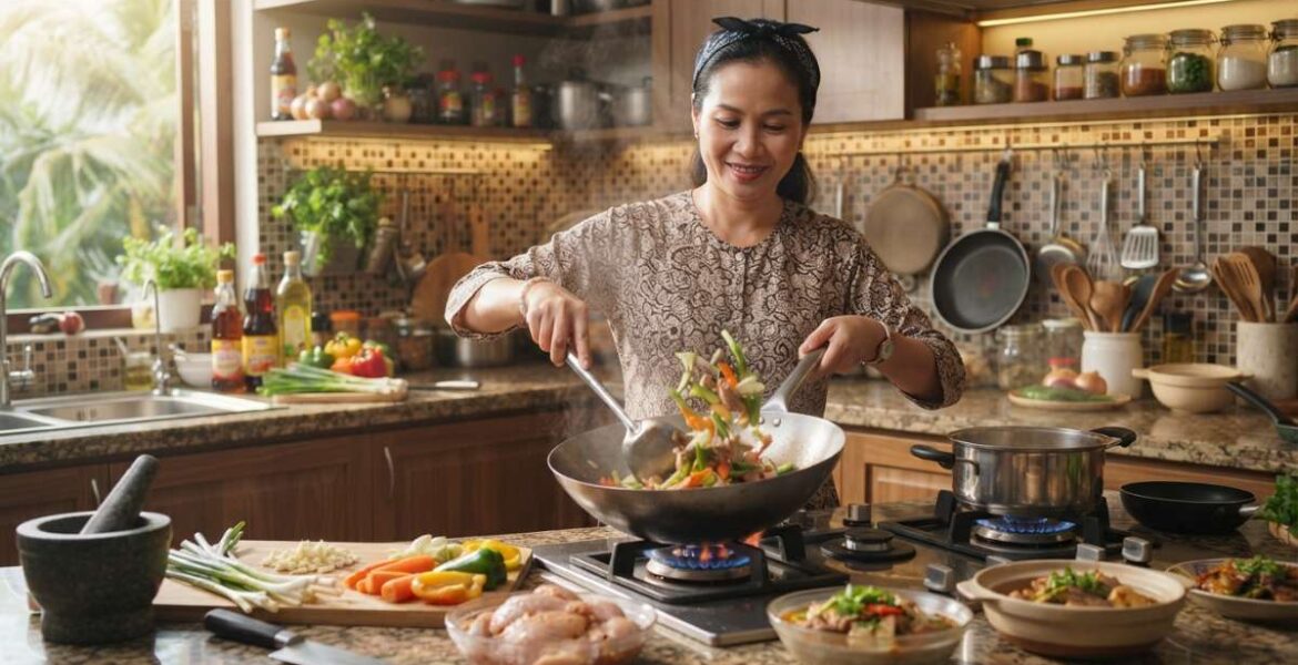 bếp nấu ăn