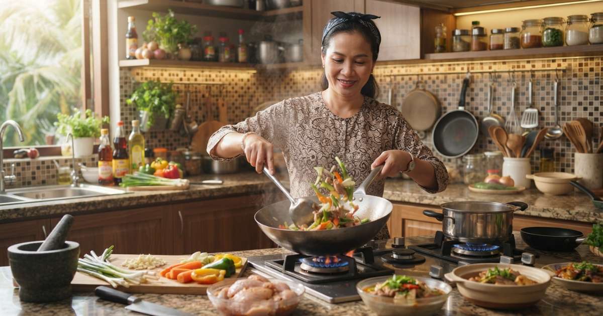 Bếp nấu ăn: Cách bố trí không gian bếp tiện nghi và khoa học 4 bếp nấu ăn