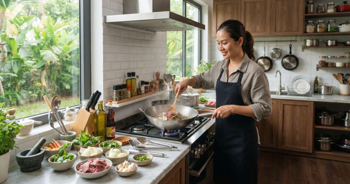 Bí quyết bố trí bếp đẹp và chuẩn phong thủy nhất năm 2026 2 bố trí bếp