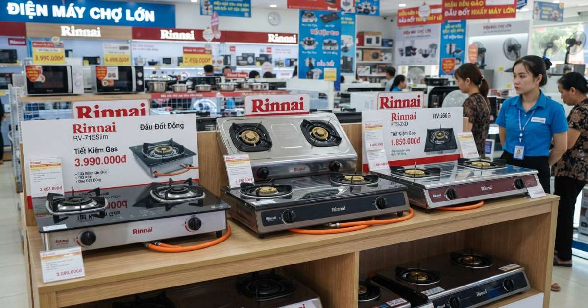 Bếp gas Rinnai tại Điện Máy Chợ Lớn: Các mẫu phổ biến và kinh nghiệm lựa chọn 4 Các mẫu bếp ga Rinnai Điện Máy Chợ Lớn được ưa chuộng nhất