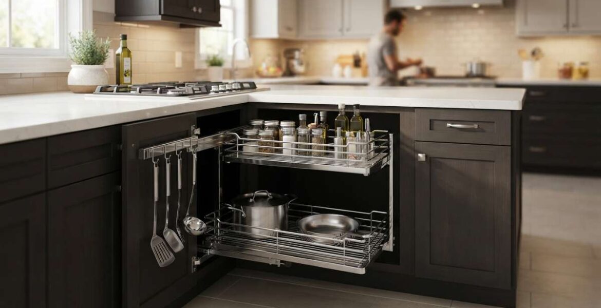 phụ kiện tủ bếp inox