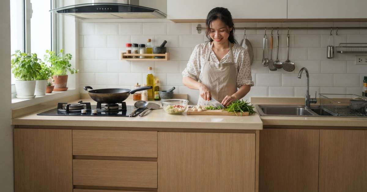 Bí quyết chọn bệ bếp đẹp và chuẩn kích thước nhất năm 2026 4 Tiêu chuẩn kích thước bệ bếp hợp lý cho người Việt