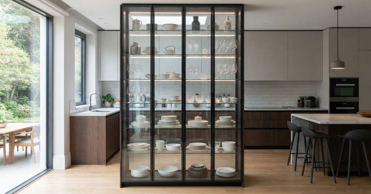 Tủ bếp kính: Ưu điểm, hạn chế và các mẫu thiết kế hiện đại 2 tủ bếp kính